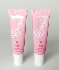 2 x LANOLIPS 101 OINTMENT MULTI-BALM STRAWBERRY 3G MINI TUBES BRAND NEW