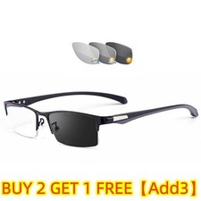 TR90 Transition Anti-Blue Multifocal Reading Glasses Progressive Presbyopic