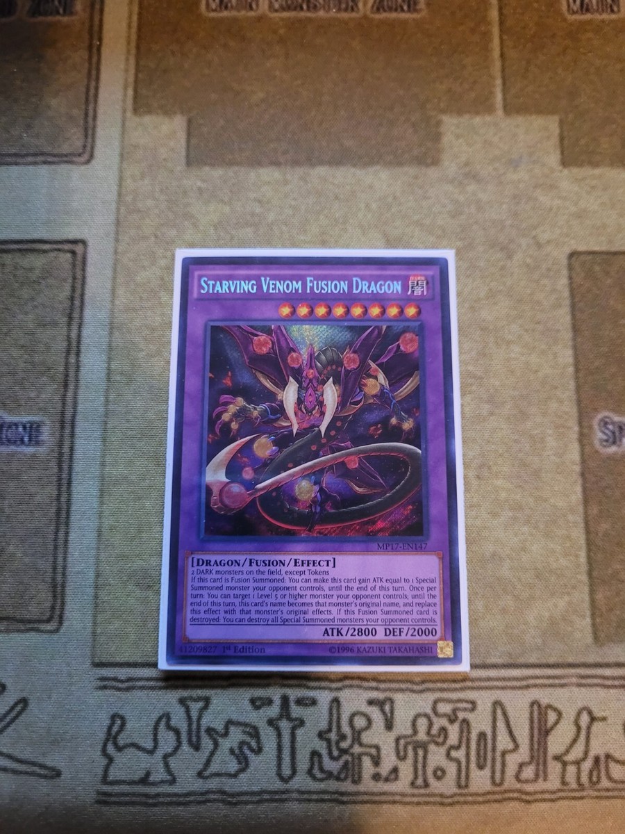 YUGIOH STARVING VENOM FUSION DRAGON MP17-EN147 SECRET 1ST ED NM YUGIOH STARVING VENOM FUSION DRAGON MP17-EN147 SECRET 1ST ED NM