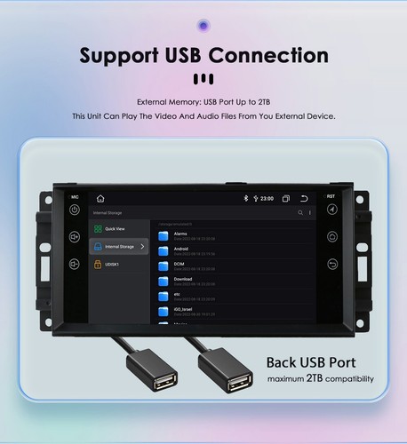 For Chrysler Jeep Dodge New Android Auto Carplay 3+32GB USB Car Stereo AM Radio - Picture 6 of 6