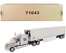1:50 International LoneStar with 53' Chrome Reefer Trailer Diecast Model Silver