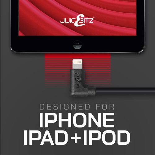 JuicEBitz® Câble Chargeur USB pour iPad Air/2/3 iPhone 14 Pro 13 12 11 XR 7 Angle - Photo 21 sur 65