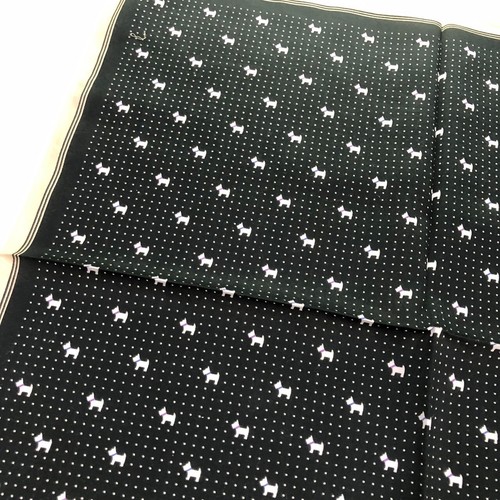 VTG Handkerchief Mini Scarf Bandana Hair Tie Dog pattern polka dot 19" - Picture 11 of 11