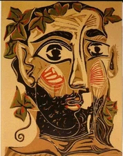 Bearded man by Pablo Picasso Hand Painted Oil Painting Repro on Canvas Wall Art
