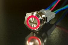 LED Resetknopf rot Reset Taster 22 mm Lasergr...