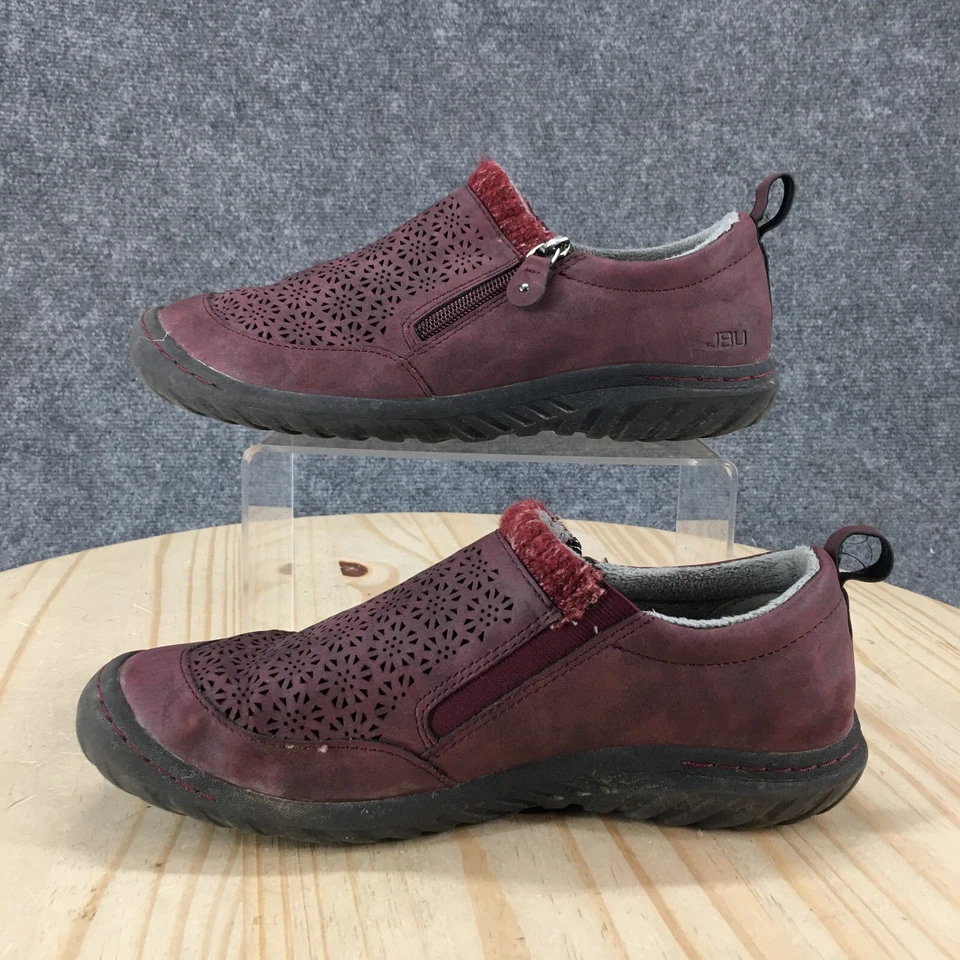 JBU By Jambu Shoes Womens 8 M Amber Casual Side Zip Lined Loafers Burgundy - Image 2 of 4
