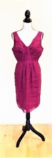 BHLDN Quillaree NWOT Magenta Linen/Silk Blend Dress, Medium