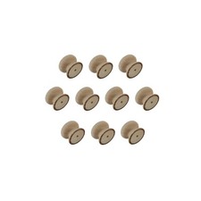 Pack of 10 small 18mm (¾") Dia Drilled Wooden Trinket Knobs Handles. A18BVKD 2mm