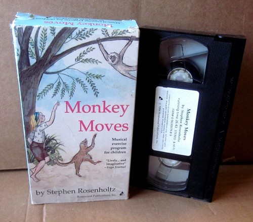 MONKEY MOVES kids exercise VHS children’s book Stephen Rosenholtz movement 1994 - Bild 1 von 2