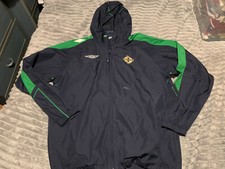 Northern Ireland Umbro XL Full Zip Rain Jacket 26” Pit To Pit