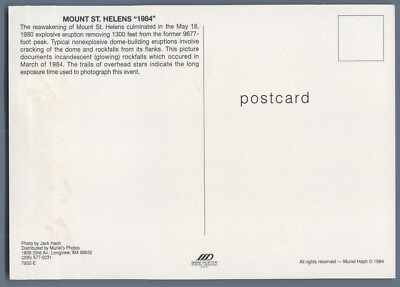 Postcard Mount St Saint Helens Volcano Eruption Lava Rockfalls