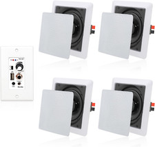 Bluetooth Ceiling Speakers with Wall Amplifier - 320W Home Audio System