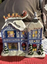 PartyLite The Night Before Christmas Musical Tea Light House P8651 Plays Music!