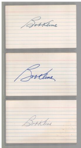 (3) BOB G KLINE INDEX CARD SIGNED 1930-33 BOSTON RED SOX PSA/DNA CERT 1909-1987 - Afbeelding 1 van 2