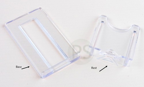 10 x Medium Adjustable Display Stands : Clear Plastic Plate & Bowl Display - Picture 2 of 4