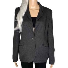 Aritzia Talula Charcoal Pima 1 Button Blazer