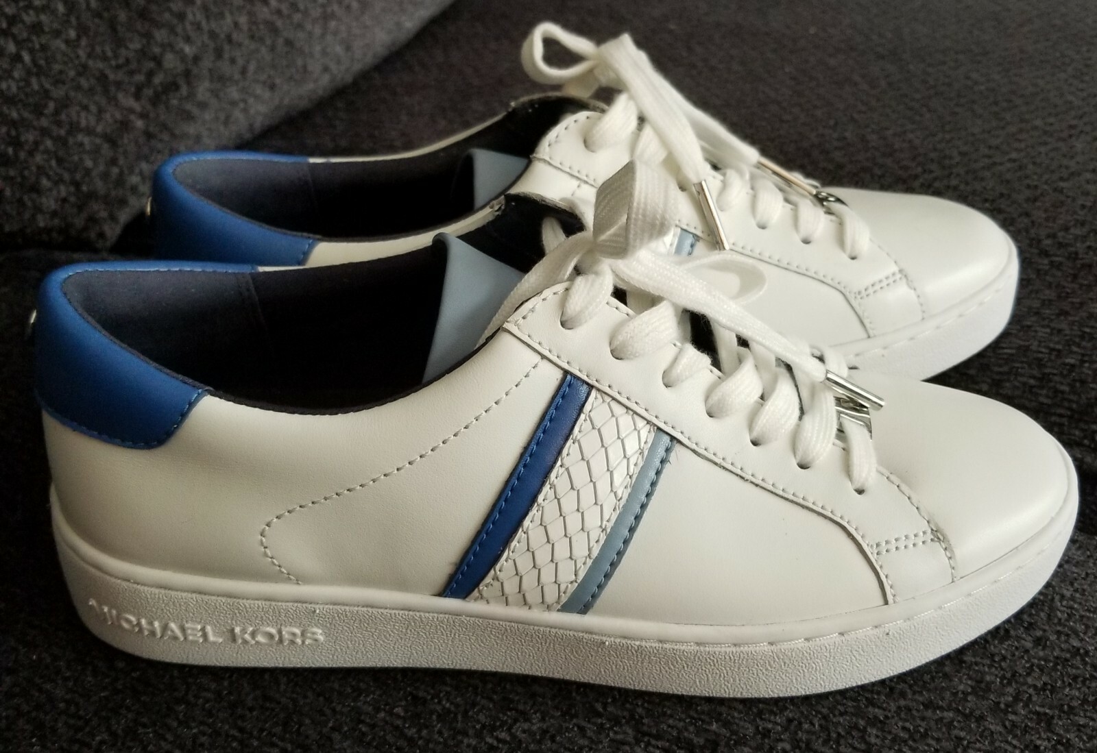 michael kors irving lace up silver