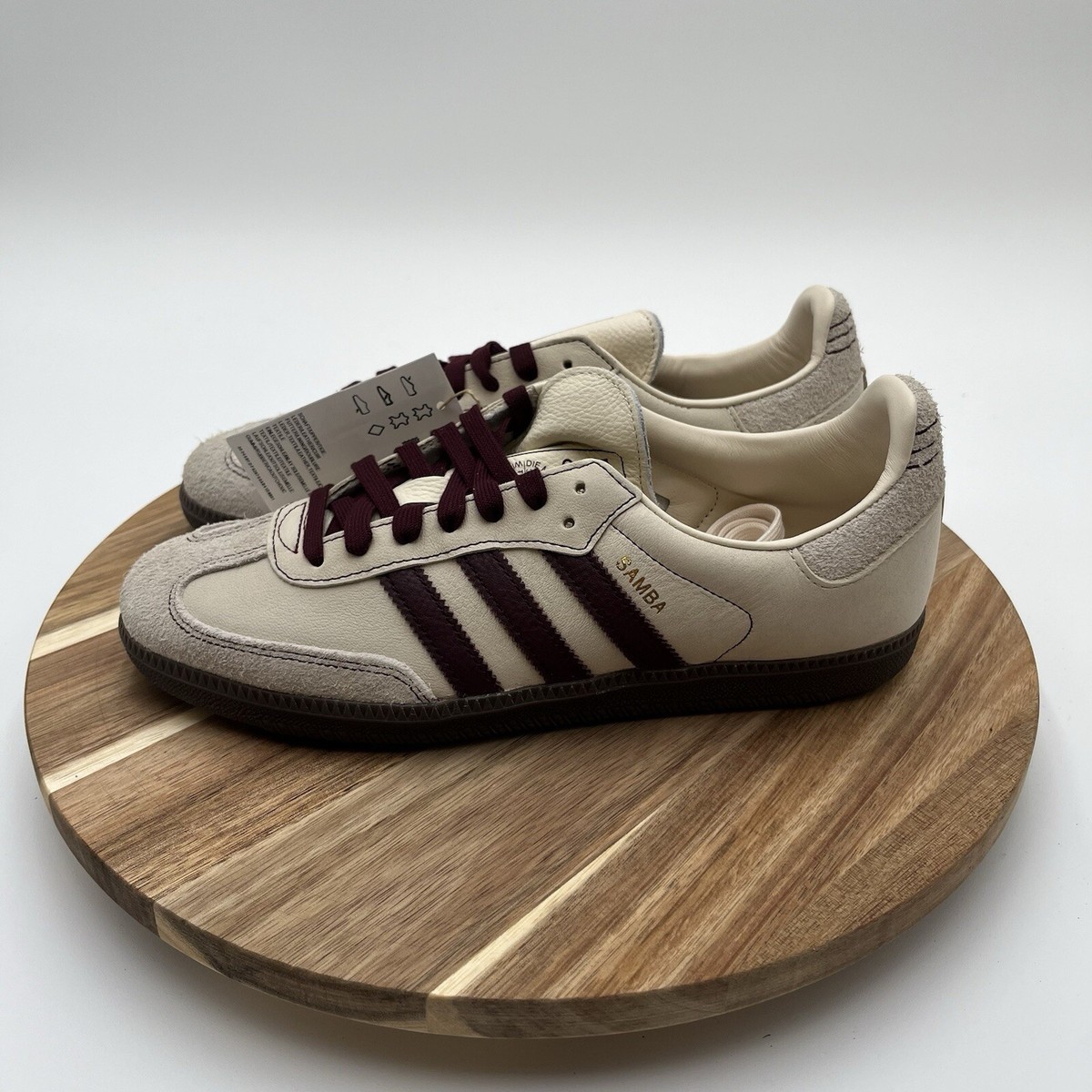 ★人気★ Adidas Samba OG Wonder White Maroon adidas Originals Samba OG Off-white/maroon/gum JR2659 Shoes