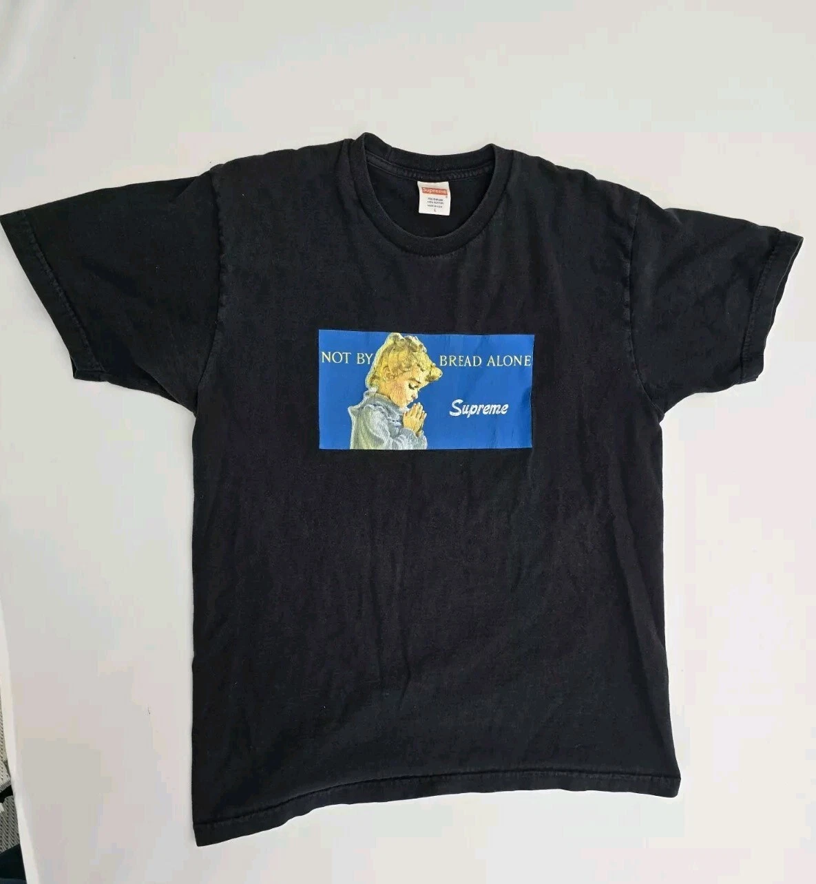 T shirt noir Supreme Not By Bread Alone L Large