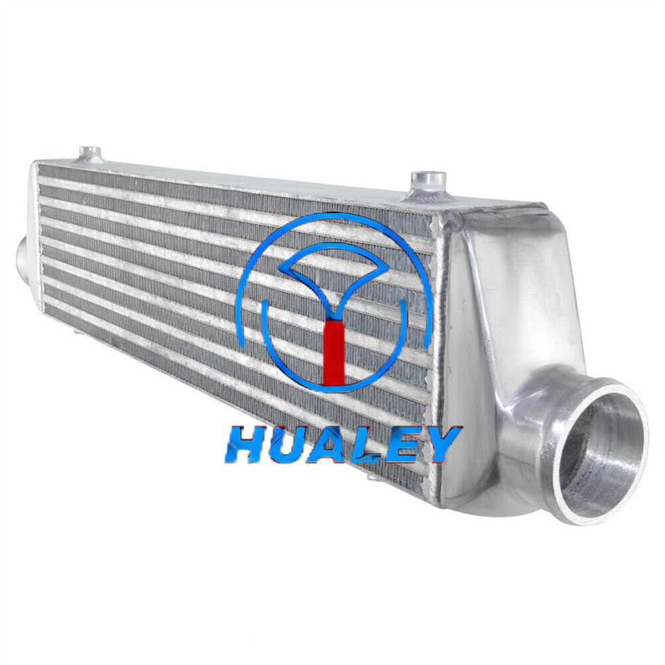 Intercooler de aluminio turbo universal de entrada y salida de 2,2" 23,5"x7"x2,5" Foto 2 de 4