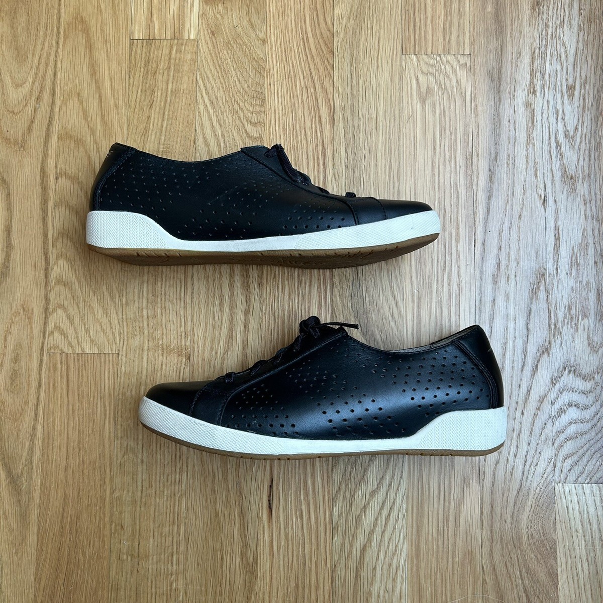 DANSKO ORLI BLACK LEATHER SNEAKERS WALKING COMFORT SHOES WOMENS SZ EU  38