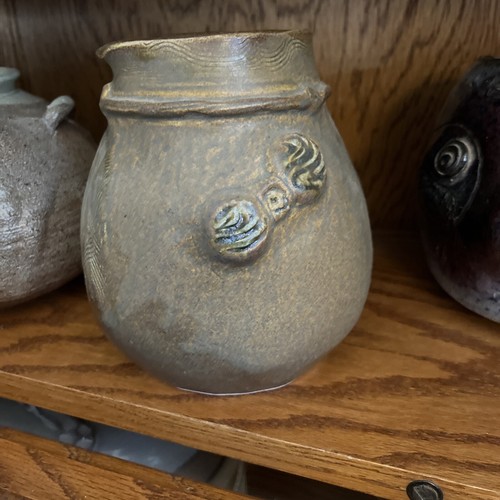 6.25” Studio Organic Pottery Pot/vase. Rosmar, mossy green, Arizona - Picture 2 of 4