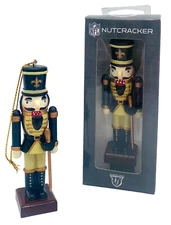 New Orleans Saints Nutcracker 4” Christmas Ornament by The Memory Company-NIB