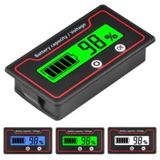 8-120V Battery Capacity Monitor Indicator Car Motorcycle Digital Voltmeter