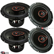 4x  Cerwin-Vega H7653 340W 6.5" 3-Way Power Handling Coaxial Speakers HED Series