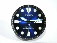 NEW BLACK & BLUE SUNBURST DIAL, M.T & HANDS LARGE DIVERS SKX007-009 / NH36/ 4R36