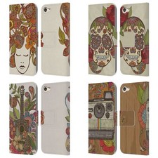OFFICIAL VALENTINA BLOOM LEATHER BOOK WALLET CASE FOR APPLE iPOD TOUCH MP3