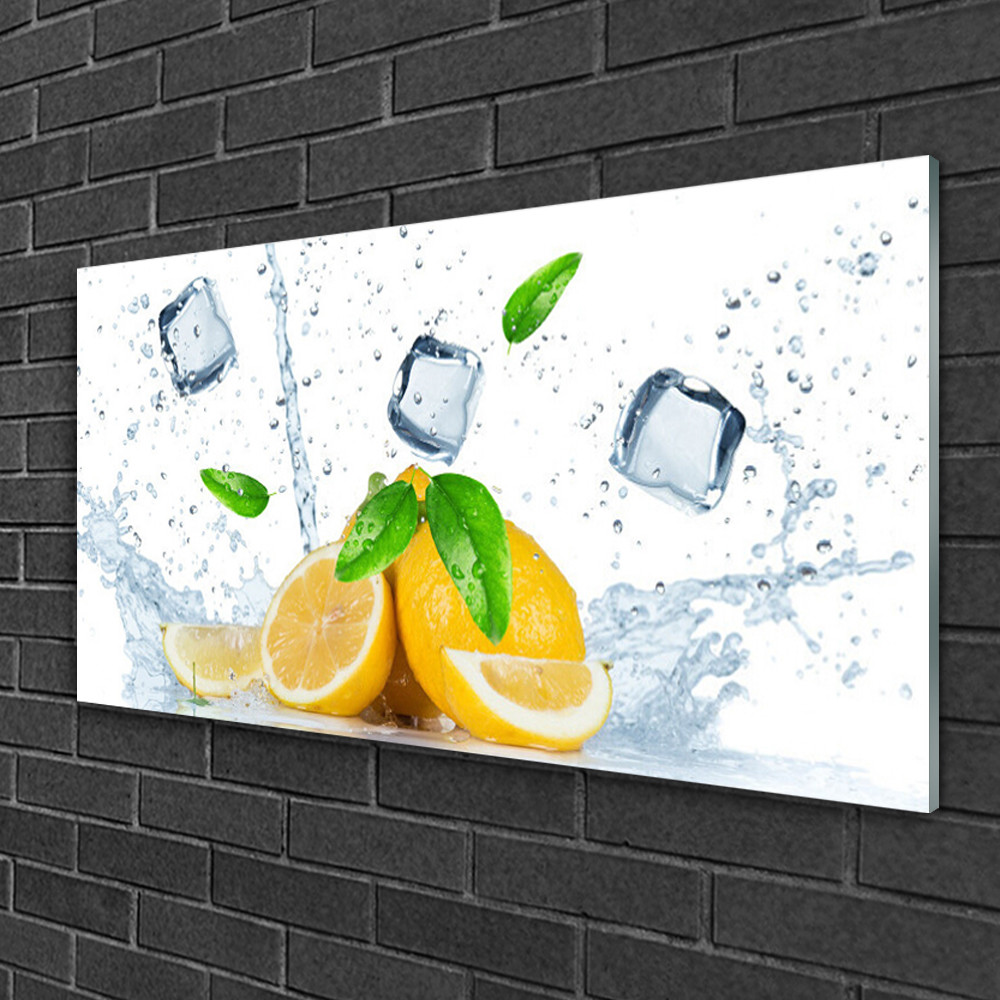 Tableau sur verre cuisine de 100x50 cm idéal au-dessus du plan de travail moderne