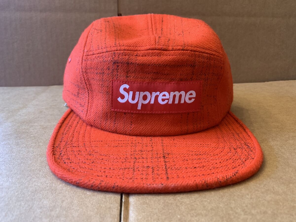 Supreme Light Tweed Camp Cap Redファッション