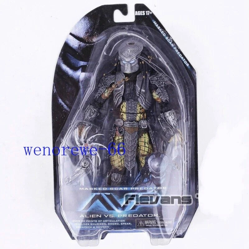7" Alien VS. Predator Masked Scar Predator Action Figure Model Collection Gifts - Image 2 of 4