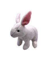Plush Toy Stuffed Animal Fabric Animal Rabbit White Bunny 18 cm
