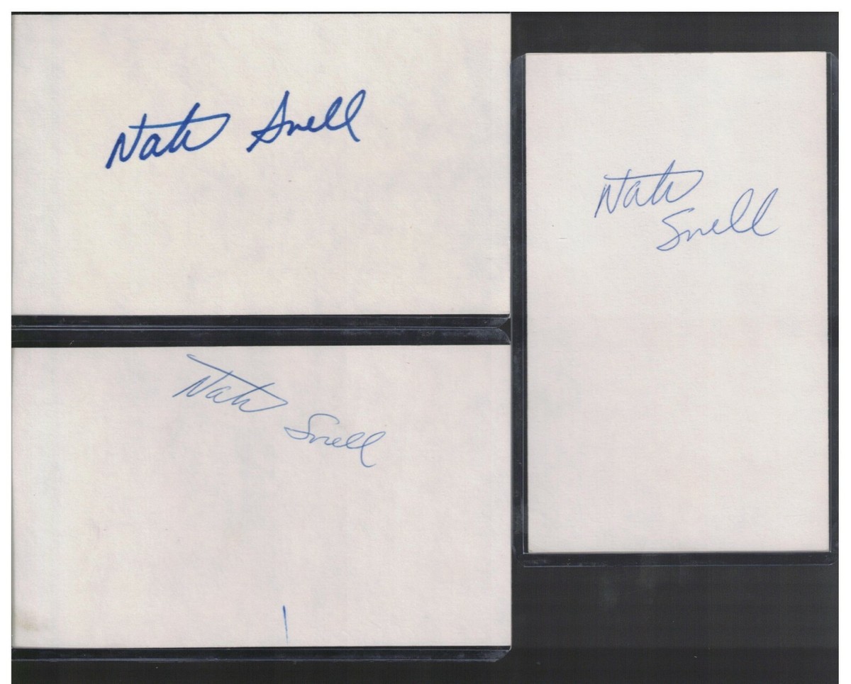 3) NATE SNELL INDEX CARD SIGNED 1984-87 ORIOLES TIGERS PSA/DNA