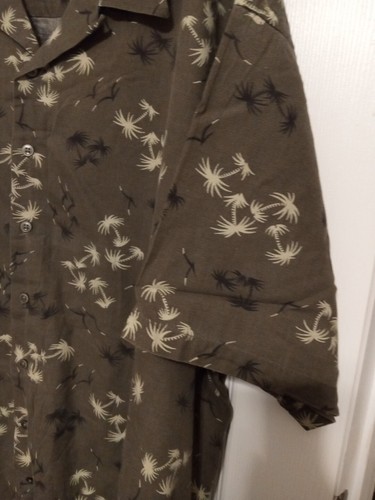 Vintage Cutter and Buck Button Up Shirt Mens 3X Multicolor Palm Tree Print - Picture 2 of 7