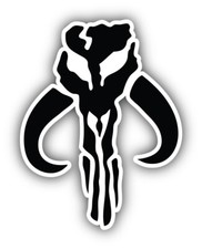 Star Wars Cartoon Mandalorians Sticker Bumper Decal - ''SIZES''