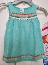 Brand New Babee MeeLeR Kids Girls Blue Tank Top Shirt Outfit 4/5/6/L 5262