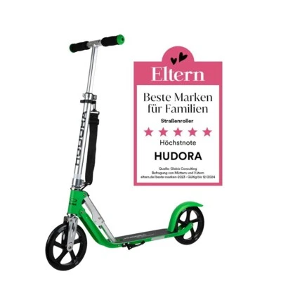 HUDORA BigWheel® 205 Advanced, grass, höhenverstellbarer Cityroller ab 6 Jahren