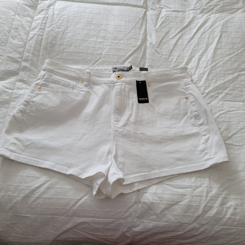 NWT TORRID Women's White Denim Shorts Sz. 16 NEW eBay