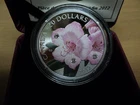 2012 Canadian $20 Dollar Rhododendron Fine Silver Coin W/Crystals