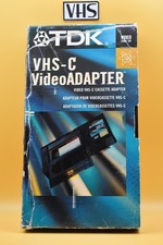 TDK VHS-C Video Cassette Adapter - Tested and Works - Comes with VHS-C Cassette