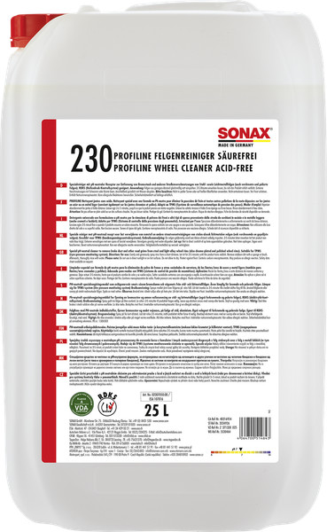 Sonax Felgenreiniger Plus Felgenpflege Felgenreinigungsmittel SäUrefrei 25 L-image
