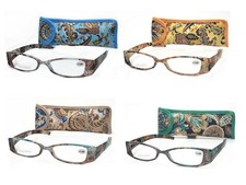 Art Wear Pretty Floral Readers Glasses 1.00 Matching Soft Case