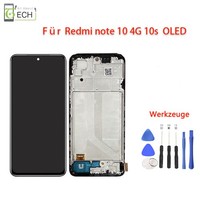 FüR Xiaomi Redmi Note 10 / 10S 4G Lcd Display (Oled) Mit Rahmen 5600020K7B00