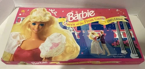 Barbie Queen of the Prom Game 1990's Edition Board Game Vtg Mostly Complete