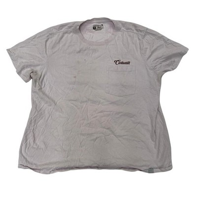 Vintage Pink Carhartt T Shirt Cursive Writing Logo Basic Skate Work Tee