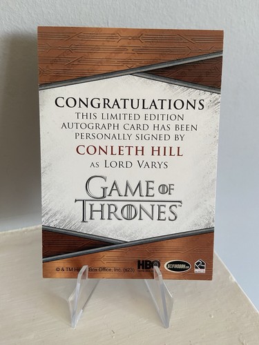 Rittenhouse Game Of Thrones Conleth Hill As Lord Varys Quotable Auto Card - Picture 2 of 2