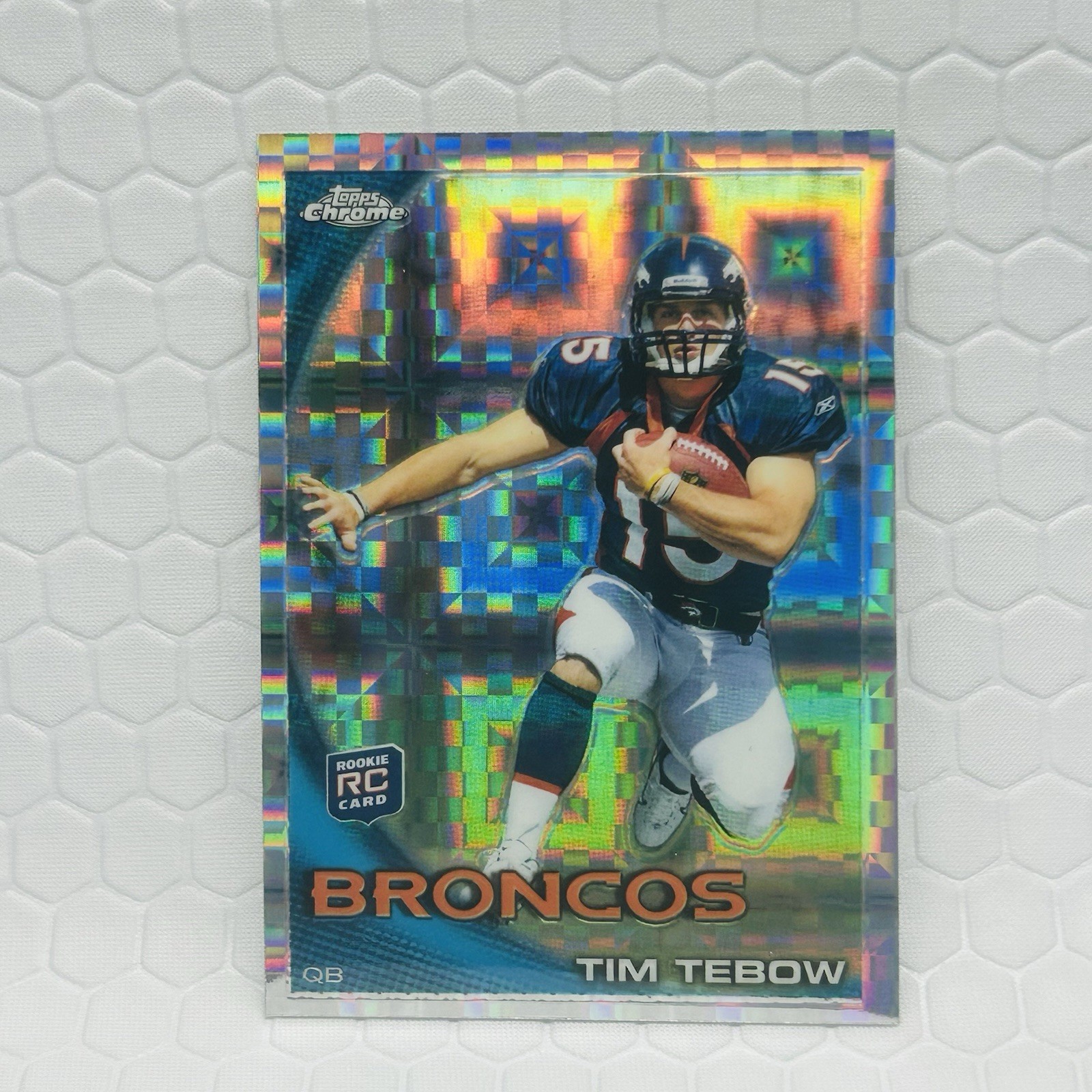 Tim Tebow RC 2010 Topps Chrome X-fractor Parallel Denver Broncos